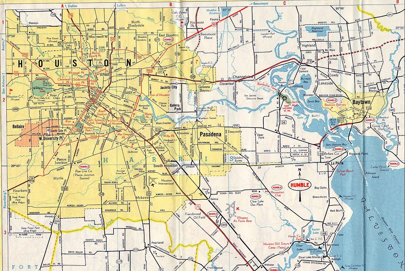 houston karta Kartan över Houston   Houston på kartan (Texas, USA) houston karta