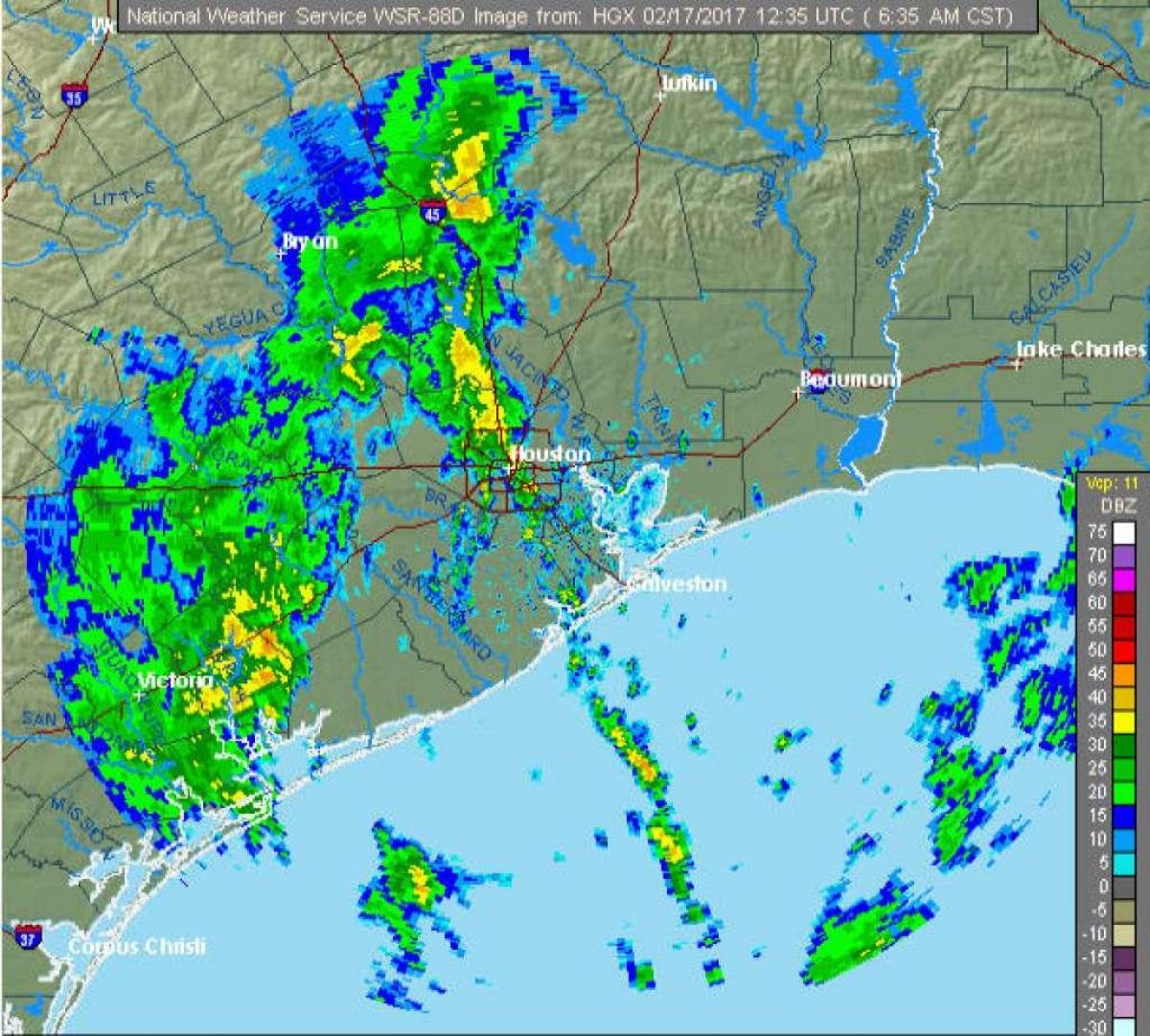 regn karta Houston
