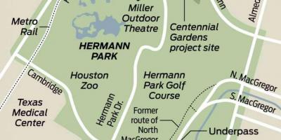 Karta över Hermann park