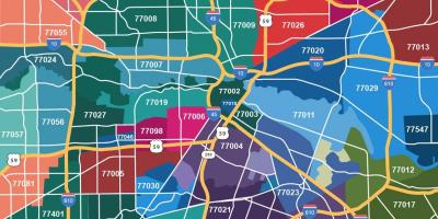 Karta över Houston förorter