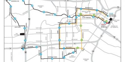 Karta över Houston marathon