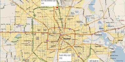 Karta över Houston metro area