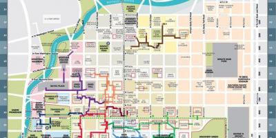 Downtown Houston tunnel karta