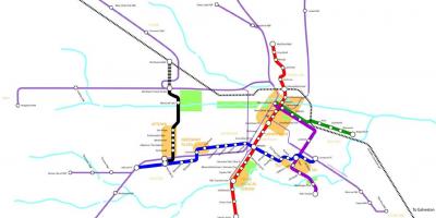 Metro rail Houston karta